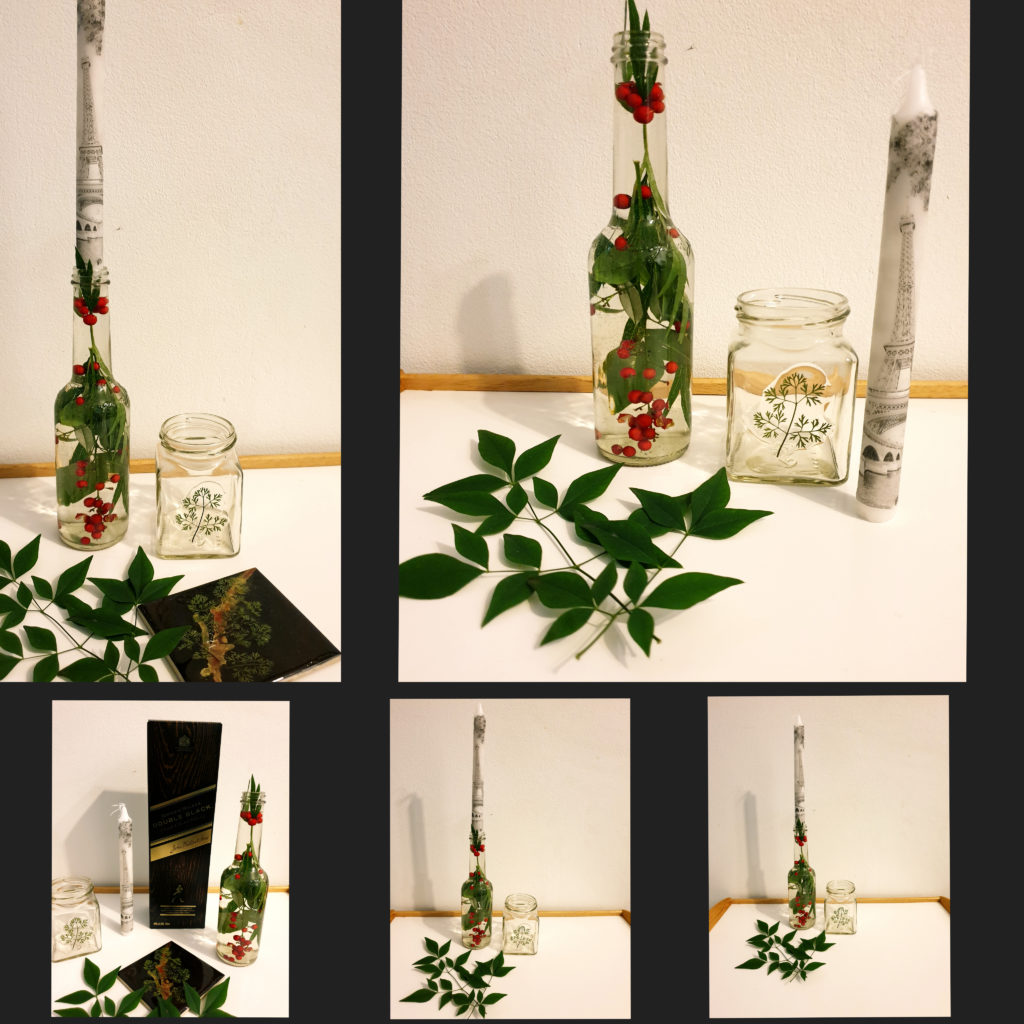 Could there be anything so much soul-filling than nature inspired creative art?
Beautiful decoupaged candle, resin art with dry leaves in Glass jar and tile coaster is the best accompaniment for candle light dinners, get together & birthday parties.